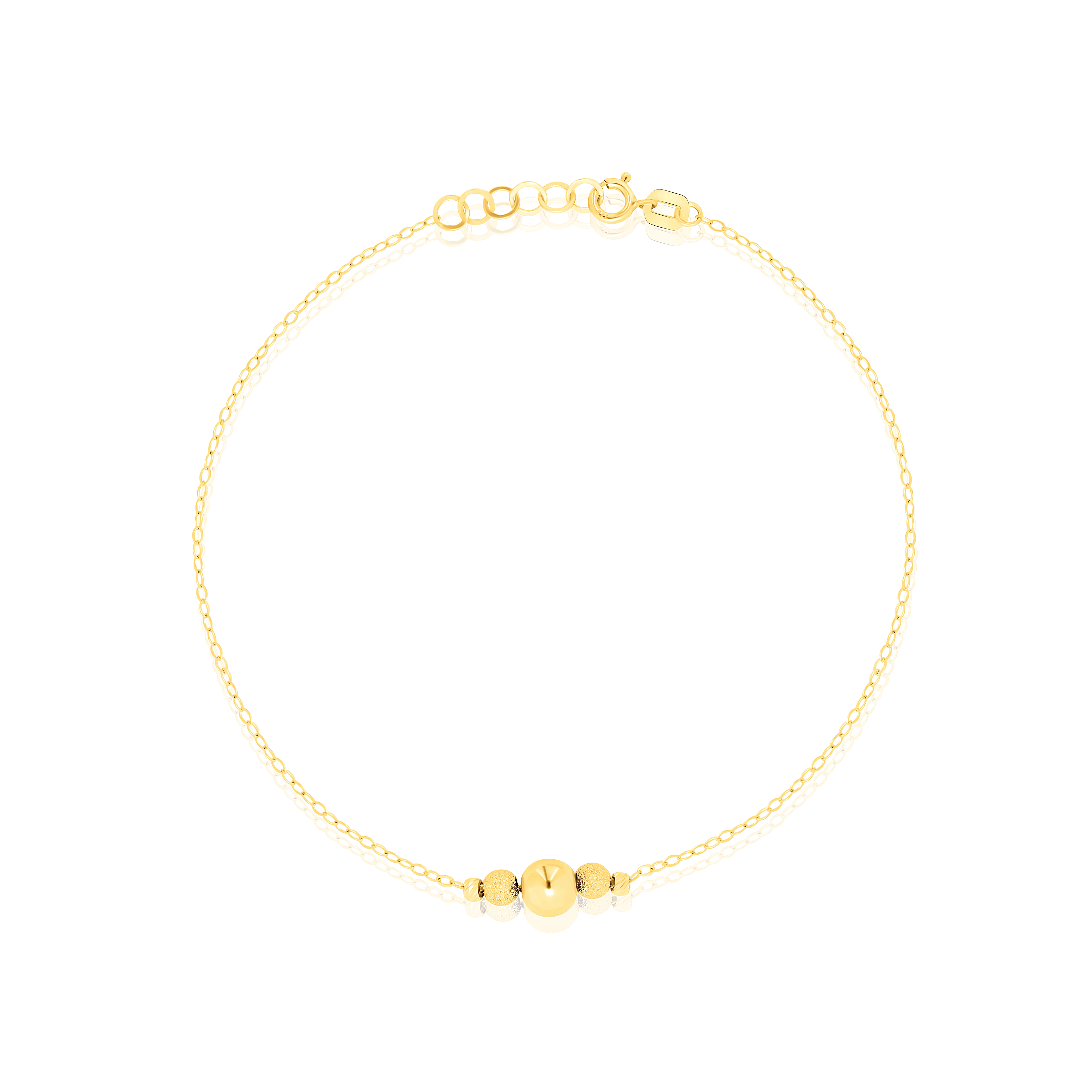 18K Pure Gold Seed Bracelet