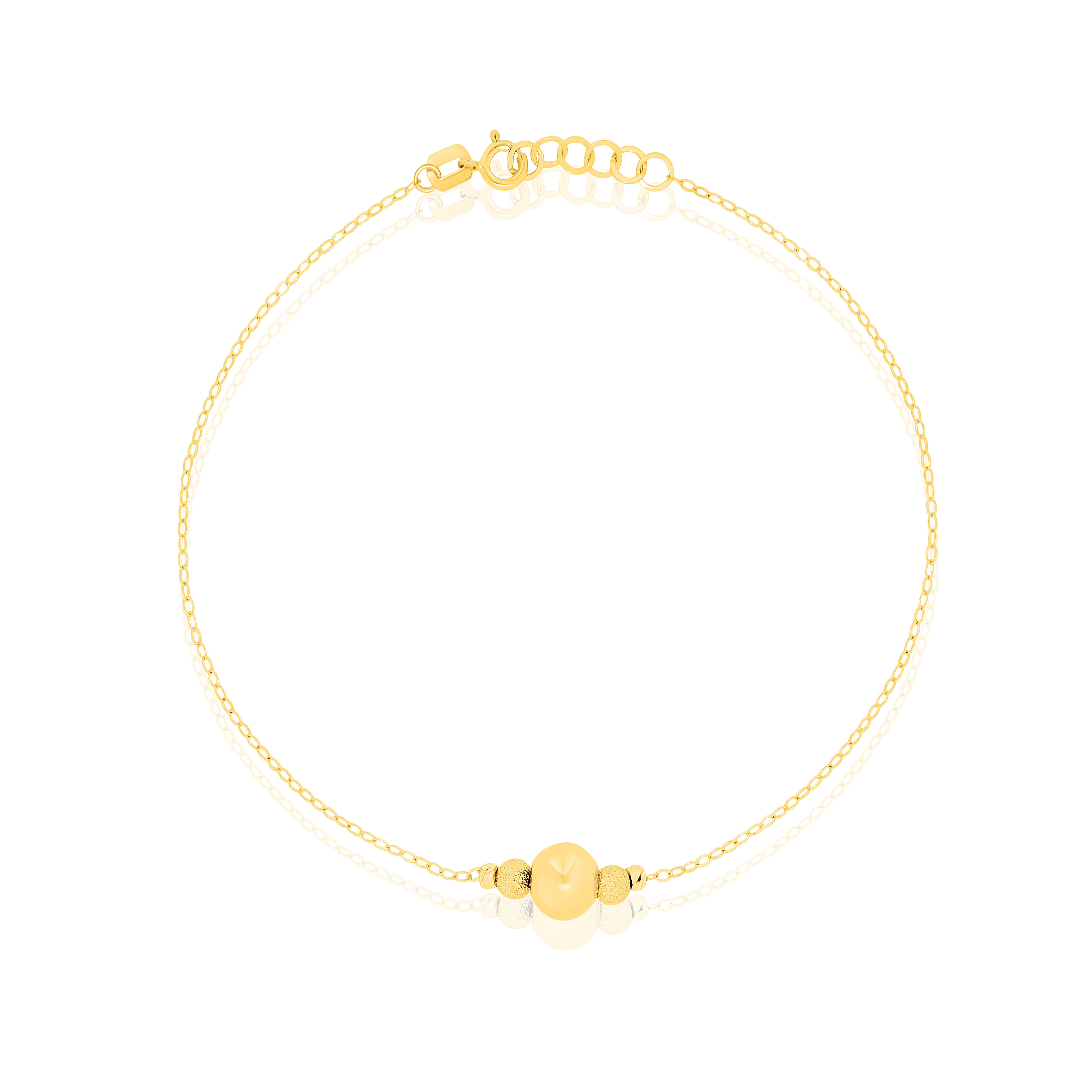 18K Pure Gold Seed Bracelet