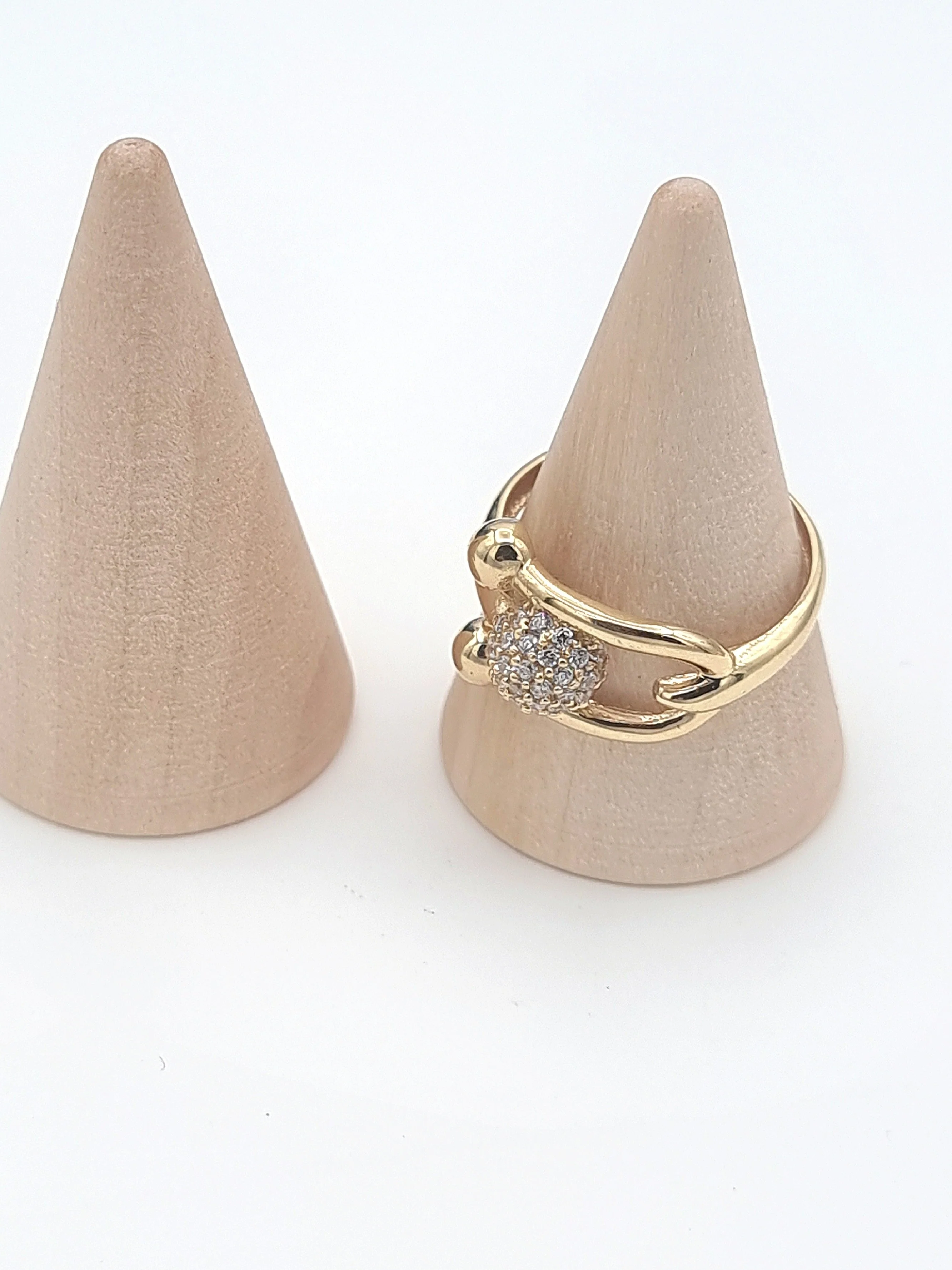 18K Pure Gold Stone Ball Ring - Image 6