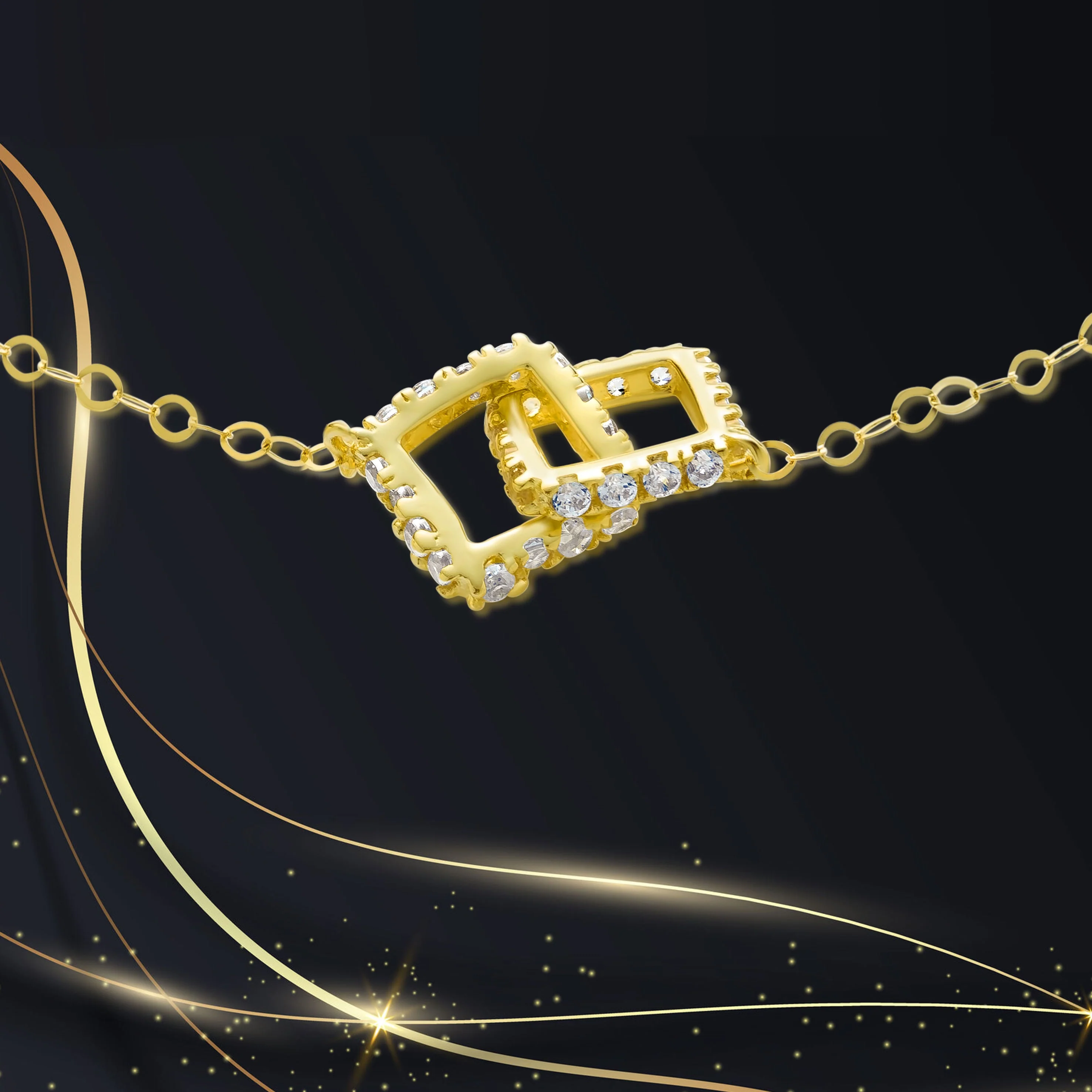 18K Pure Gold Stone Bracelet - Image 3
