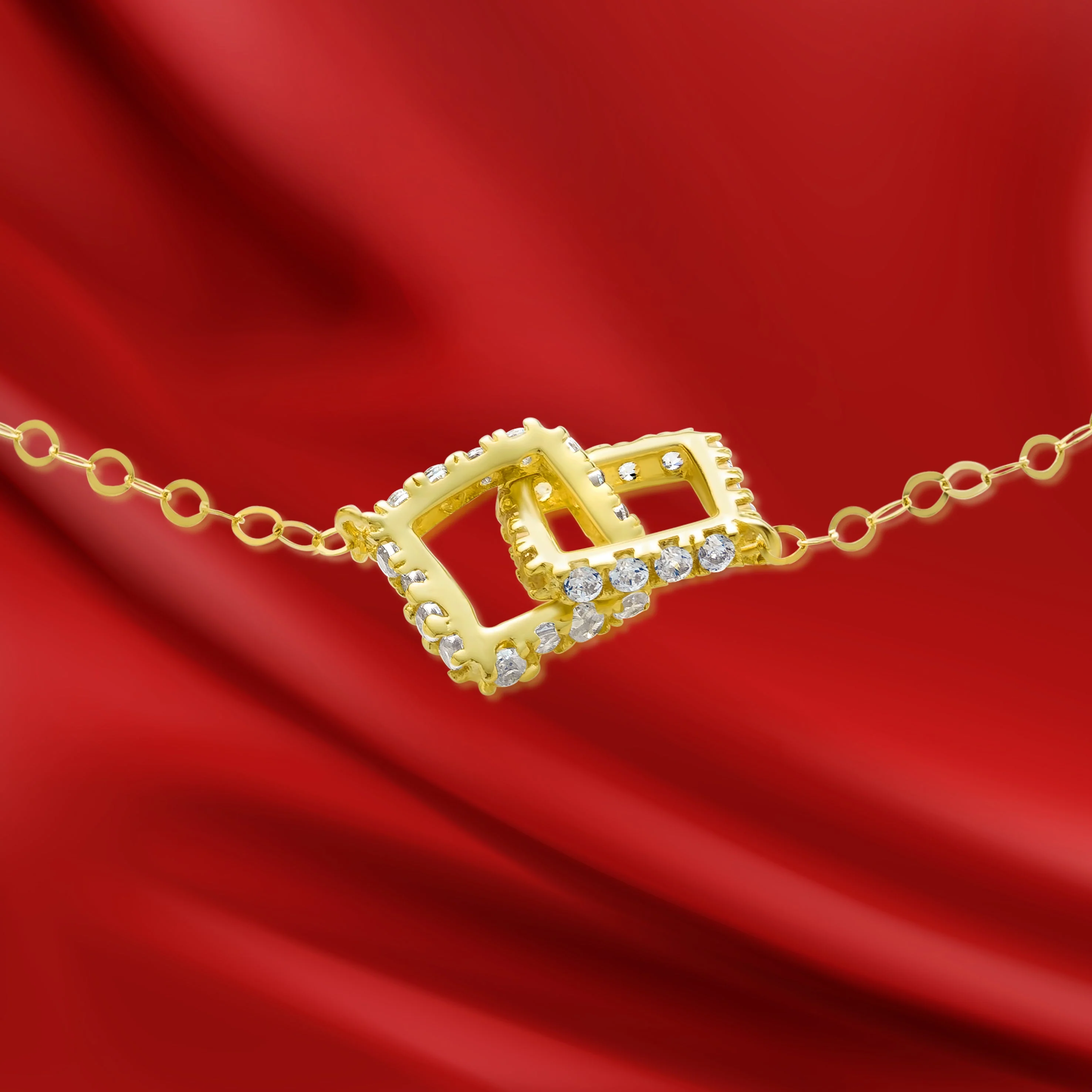 18K Pure Gold Stone Bracelet - Image 5