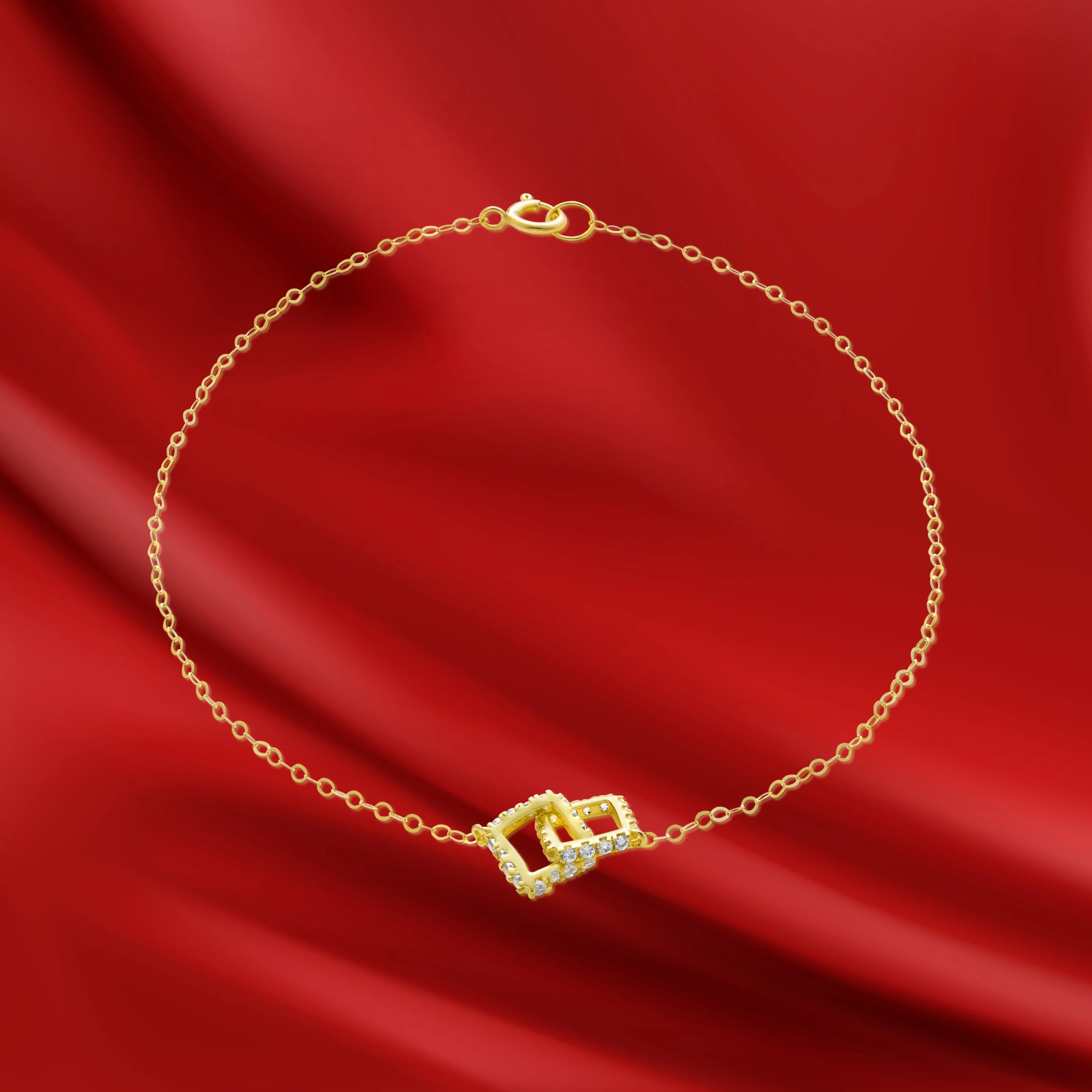18K Pure Gold Stone Bracelet - Image 6