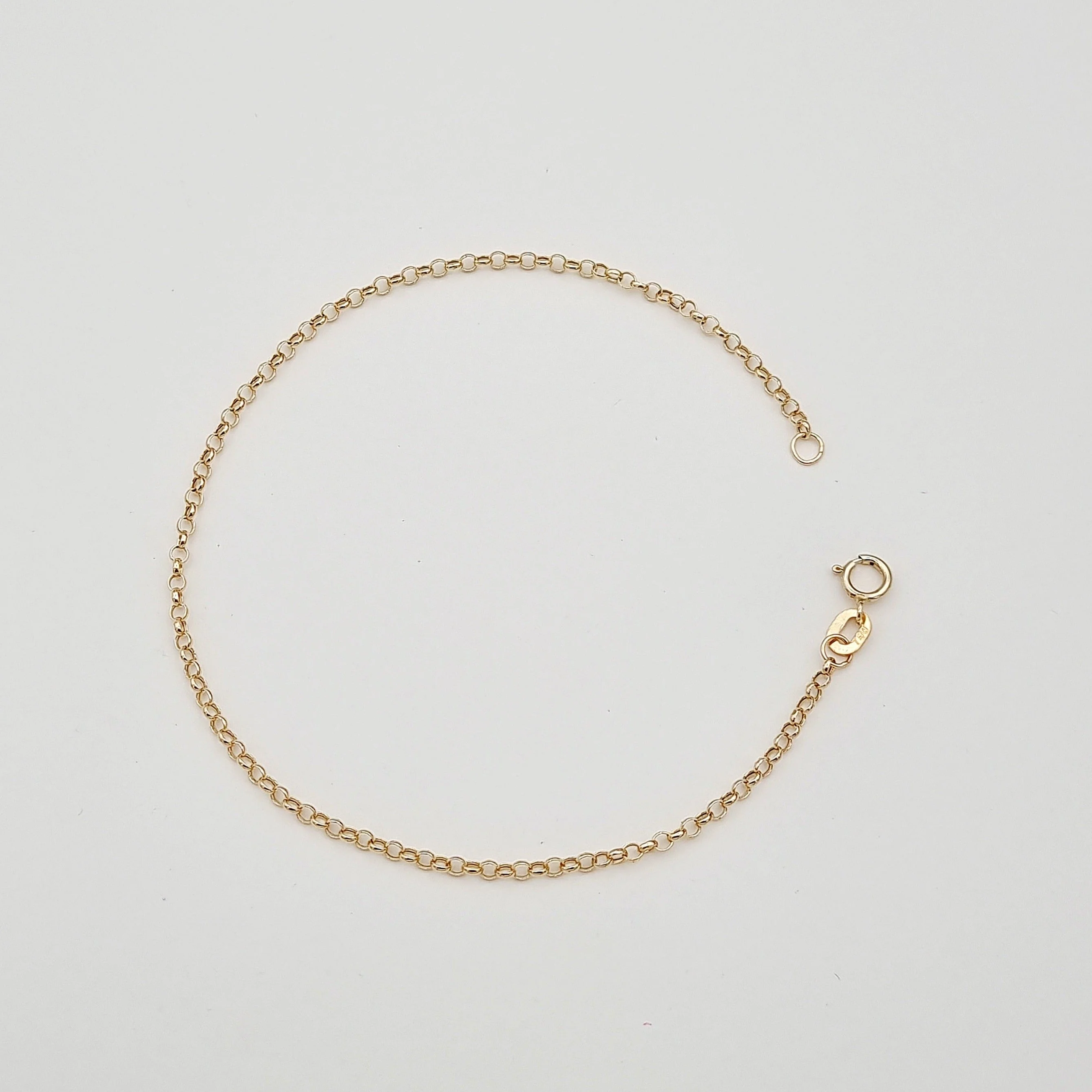 18K Pure Gold Thin C.P Linked Bracelet - Image 3