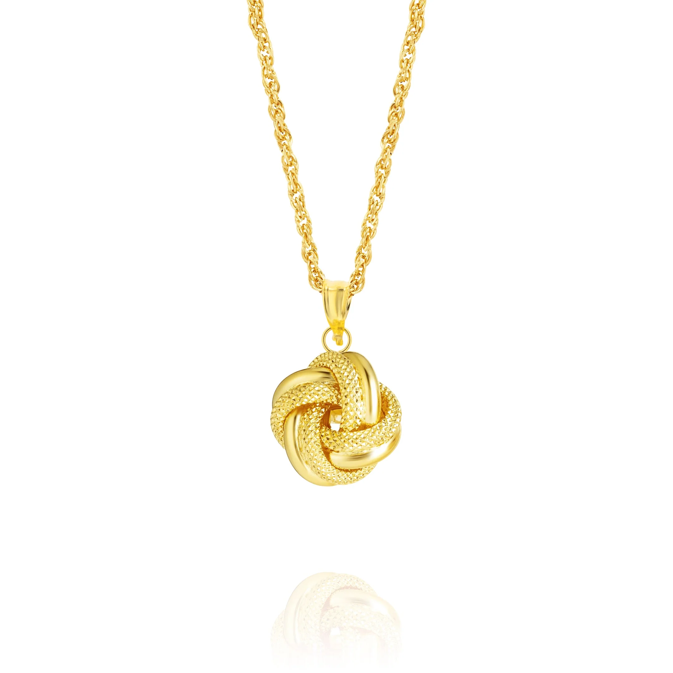18K Pure Gold Twisted Knot Jewelry Set - Image 3