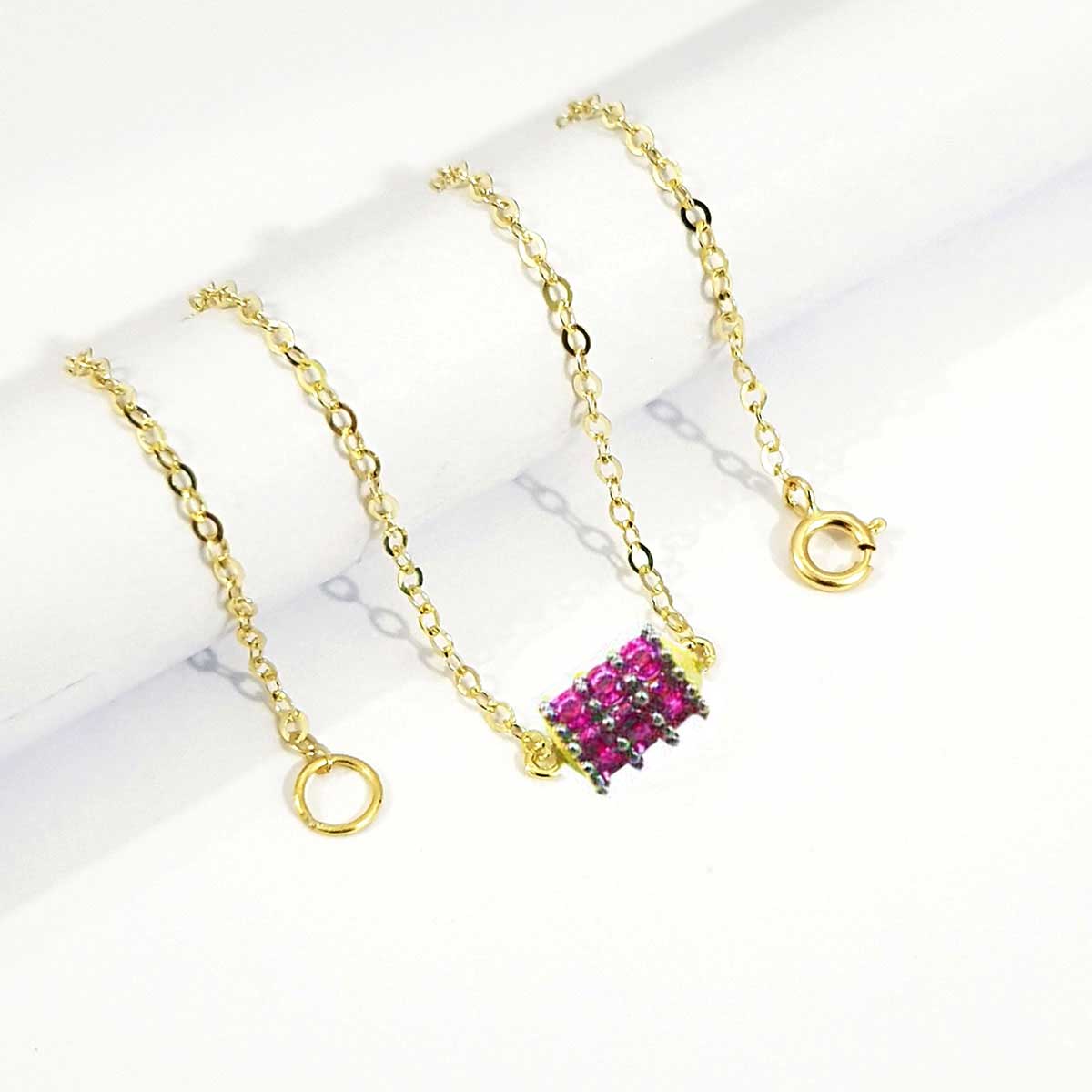 18K Pure Gold Pink Bracelet - Image 4