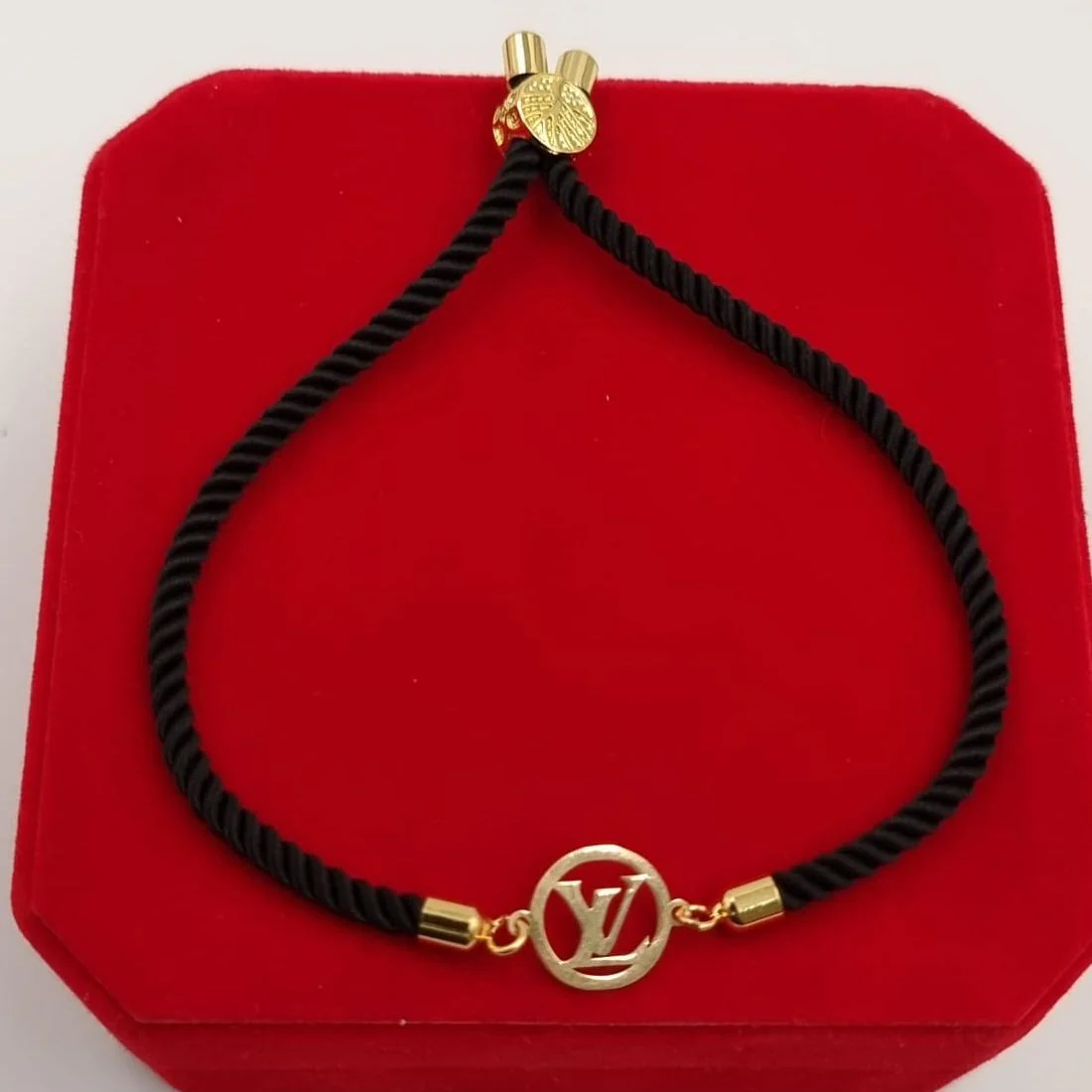 18K Pure Gold Charm Thread Adjustable Bracelet - Image 7