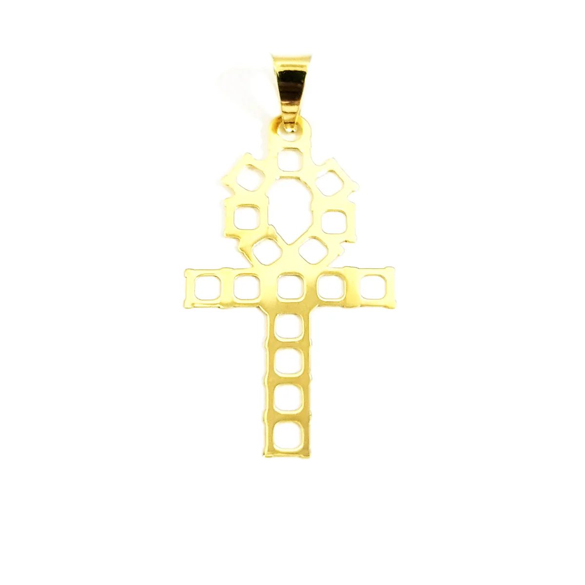 18K Pure Gold Cross Necklace - Image 4