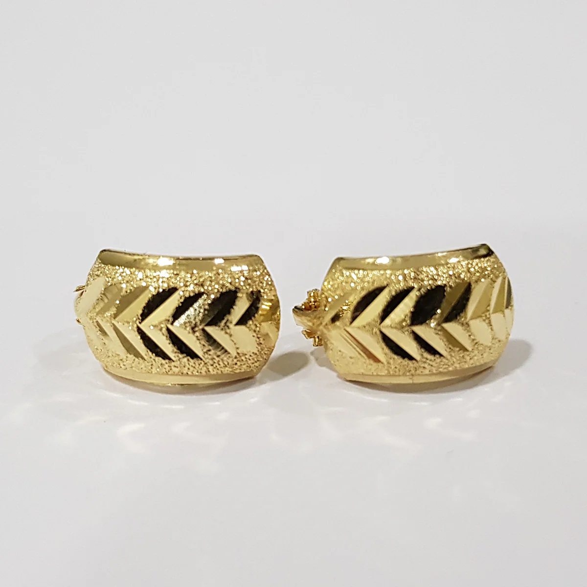 18K Pure Gold Earrings