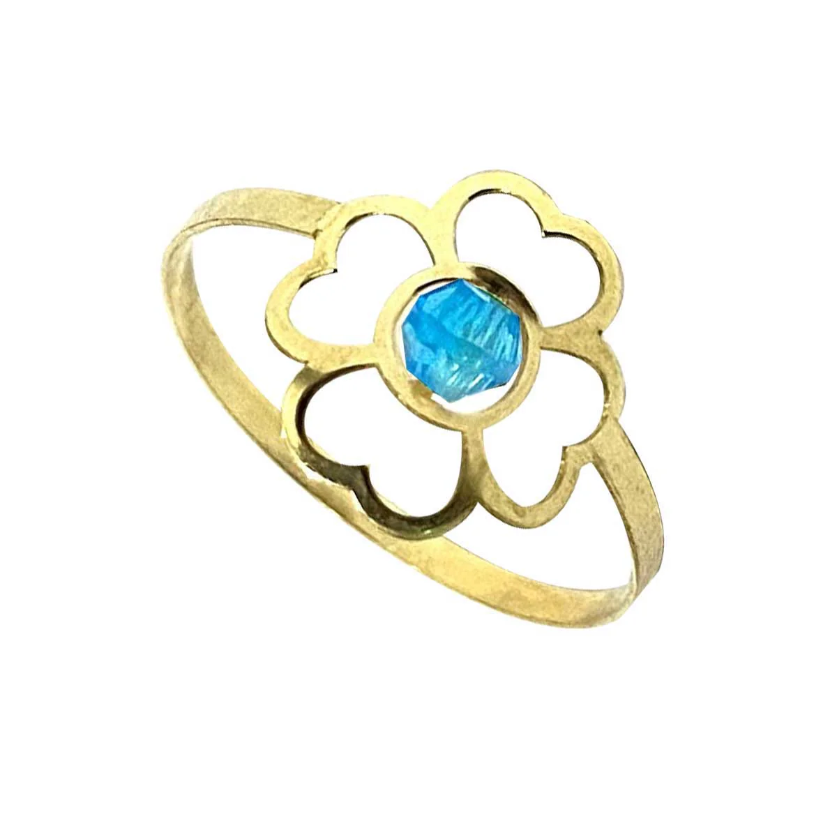 18K Pure Gold Elegant Flower Design Ring - Image 3