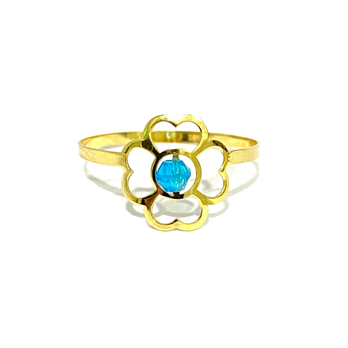18K Pure Gold Elegant Flower Design Ring - Image 6