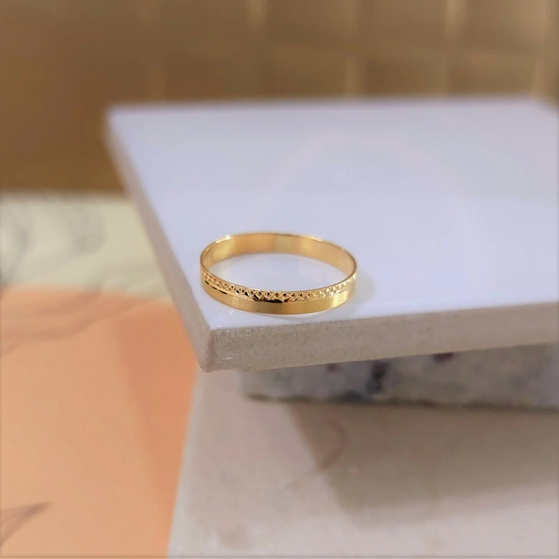 18K Pure Gold Couple Ring - Image 4