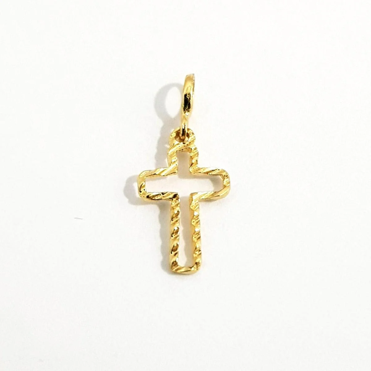 18K Pure Gold Fashion Cross Design Necklace - Image 2