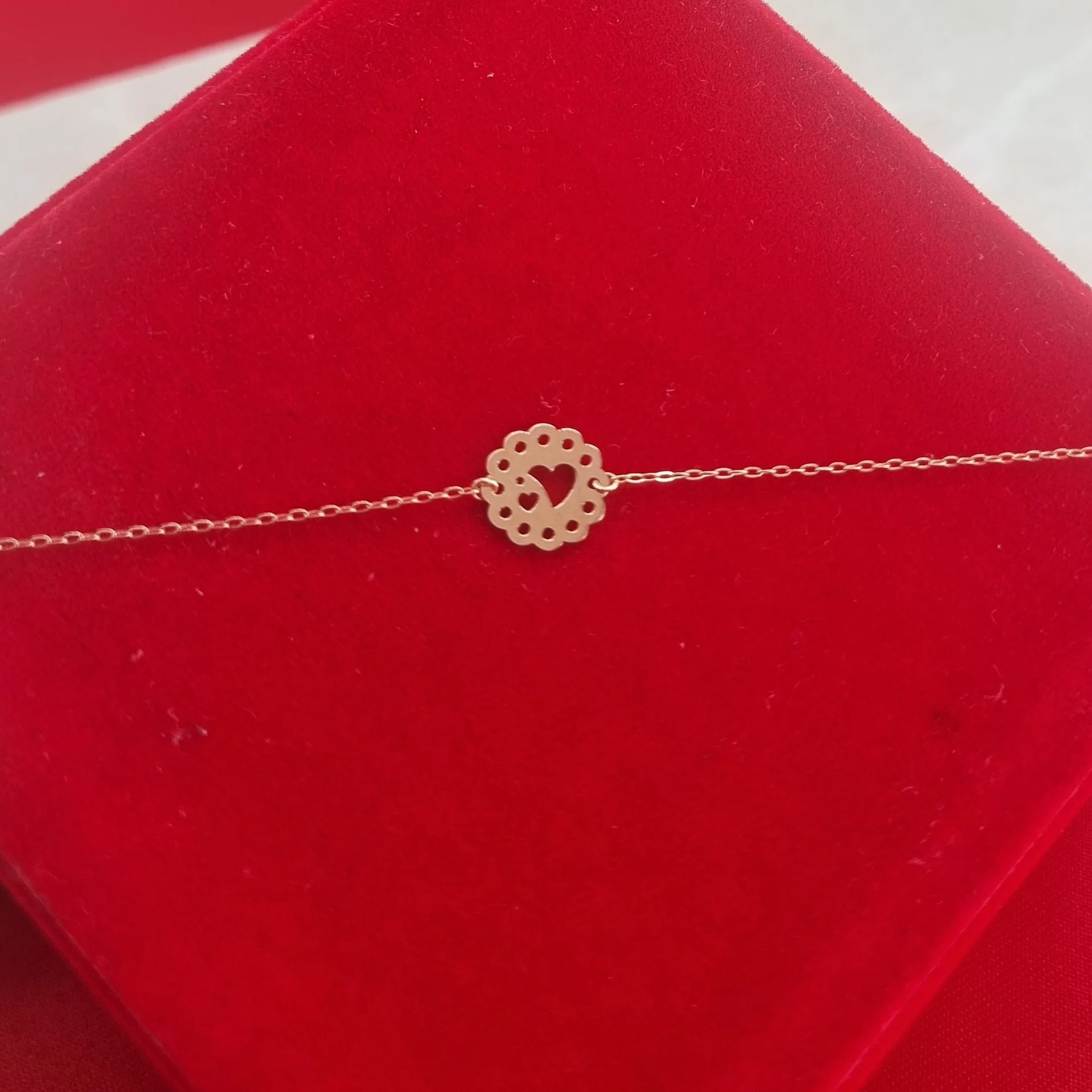 18K Pure Gold Flower Bracelet - Image 5