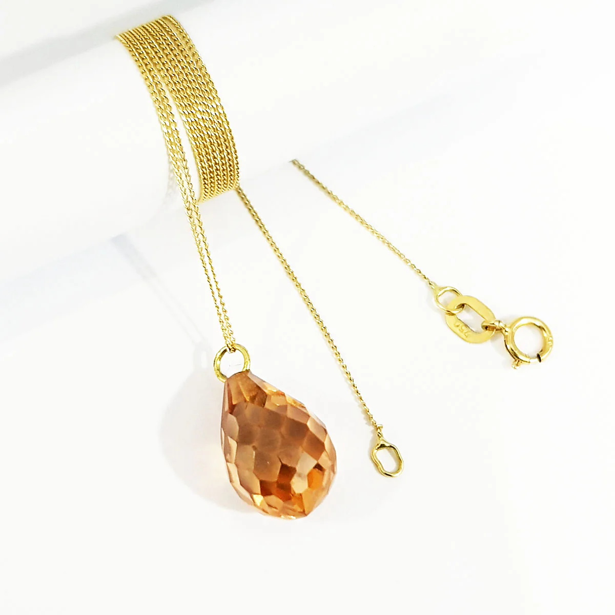 18K Pure Gold Gem Necklace - Image 3