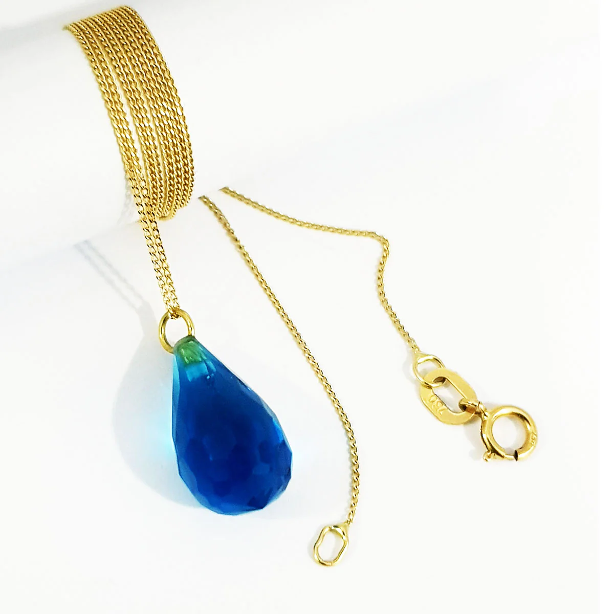 18K Pure Gold Gem Necklace - Image 3