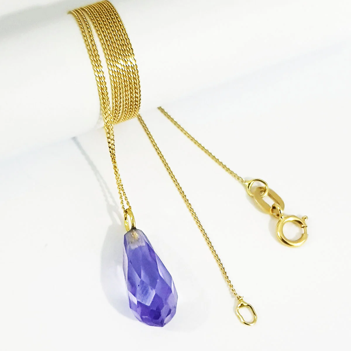 18K Pure Gold Gem Necklace - Image 3
