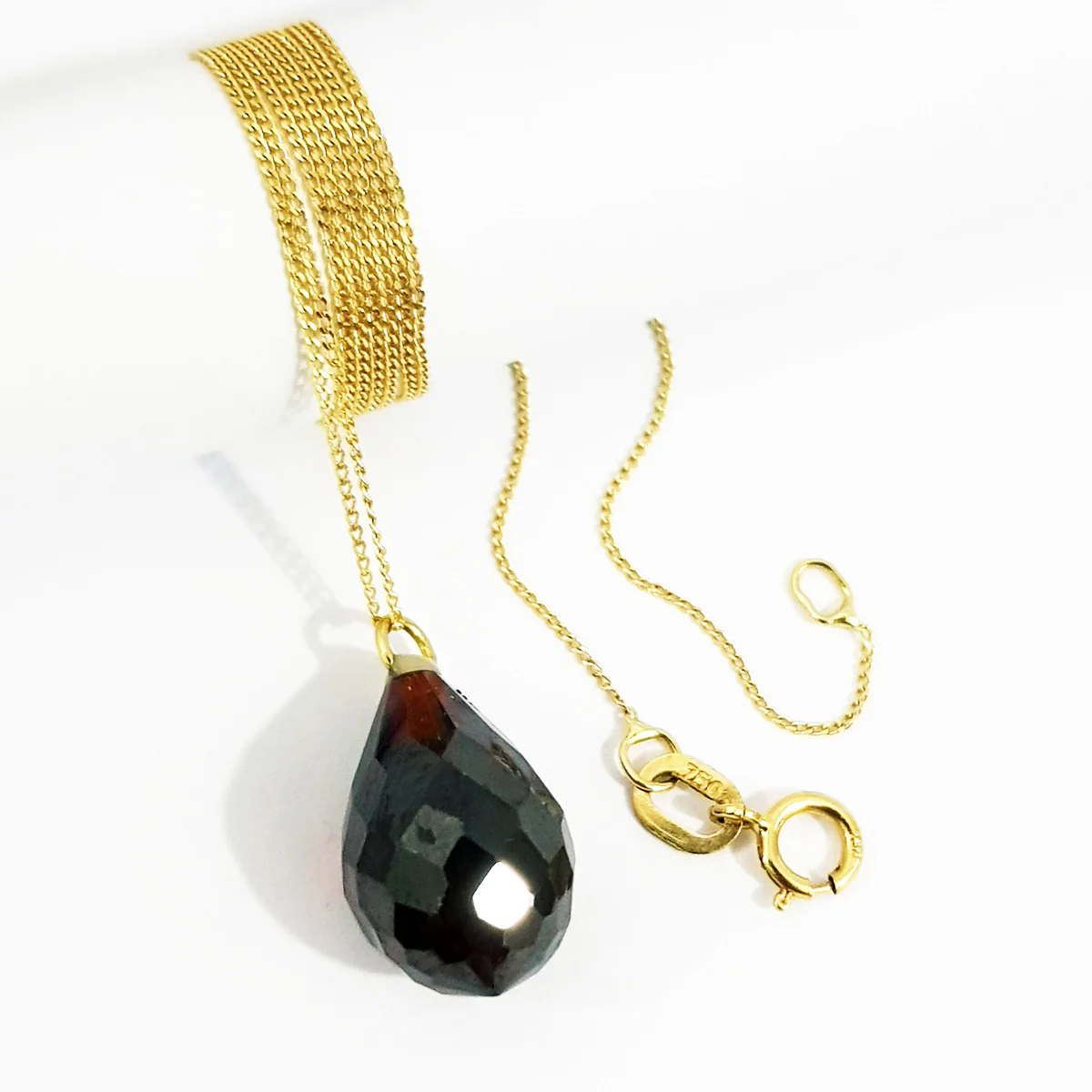 18K Pure Gold Gem Necklace - Image 3