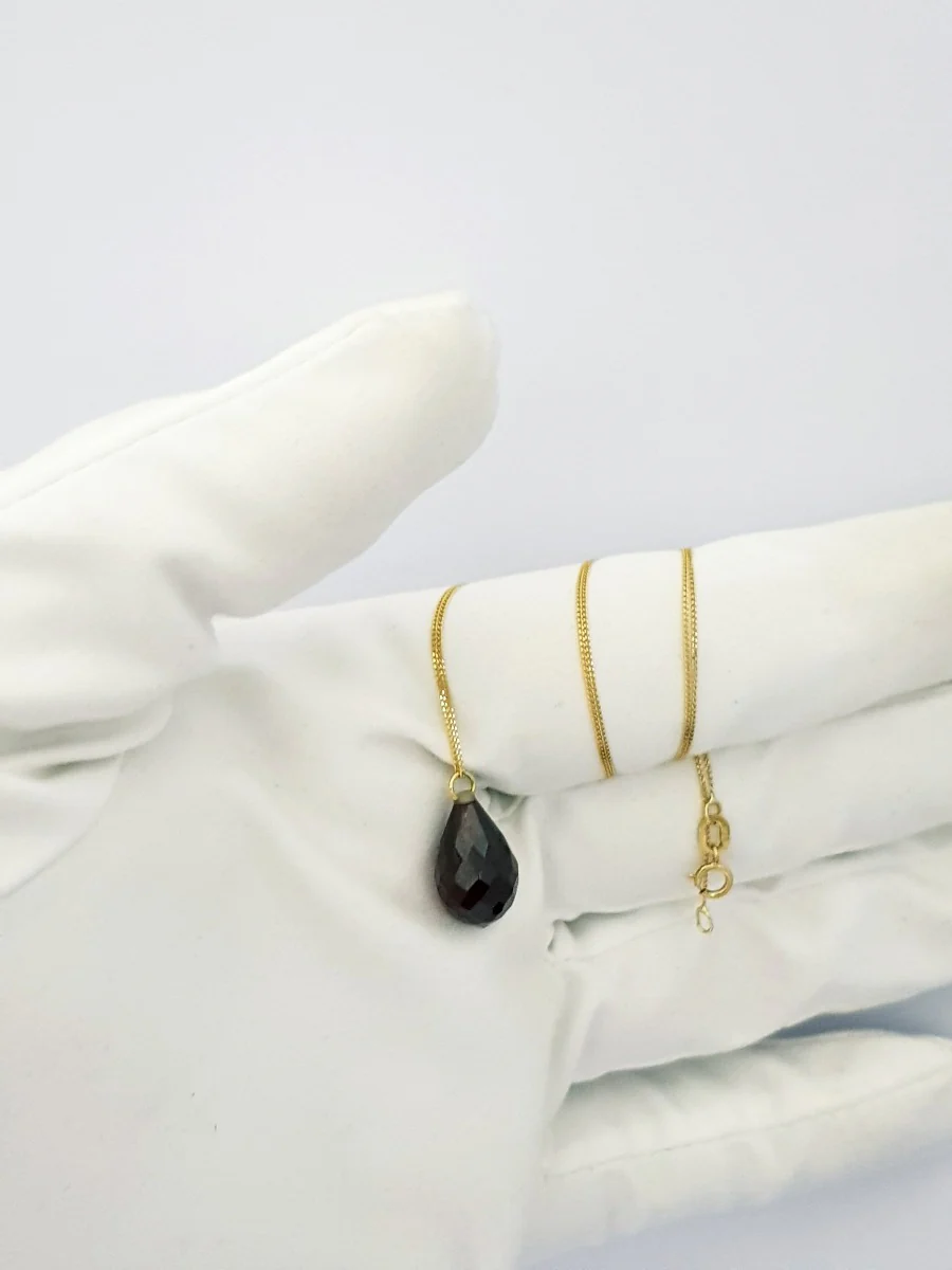 18K Pure Gold Gem Necklace - Image 4