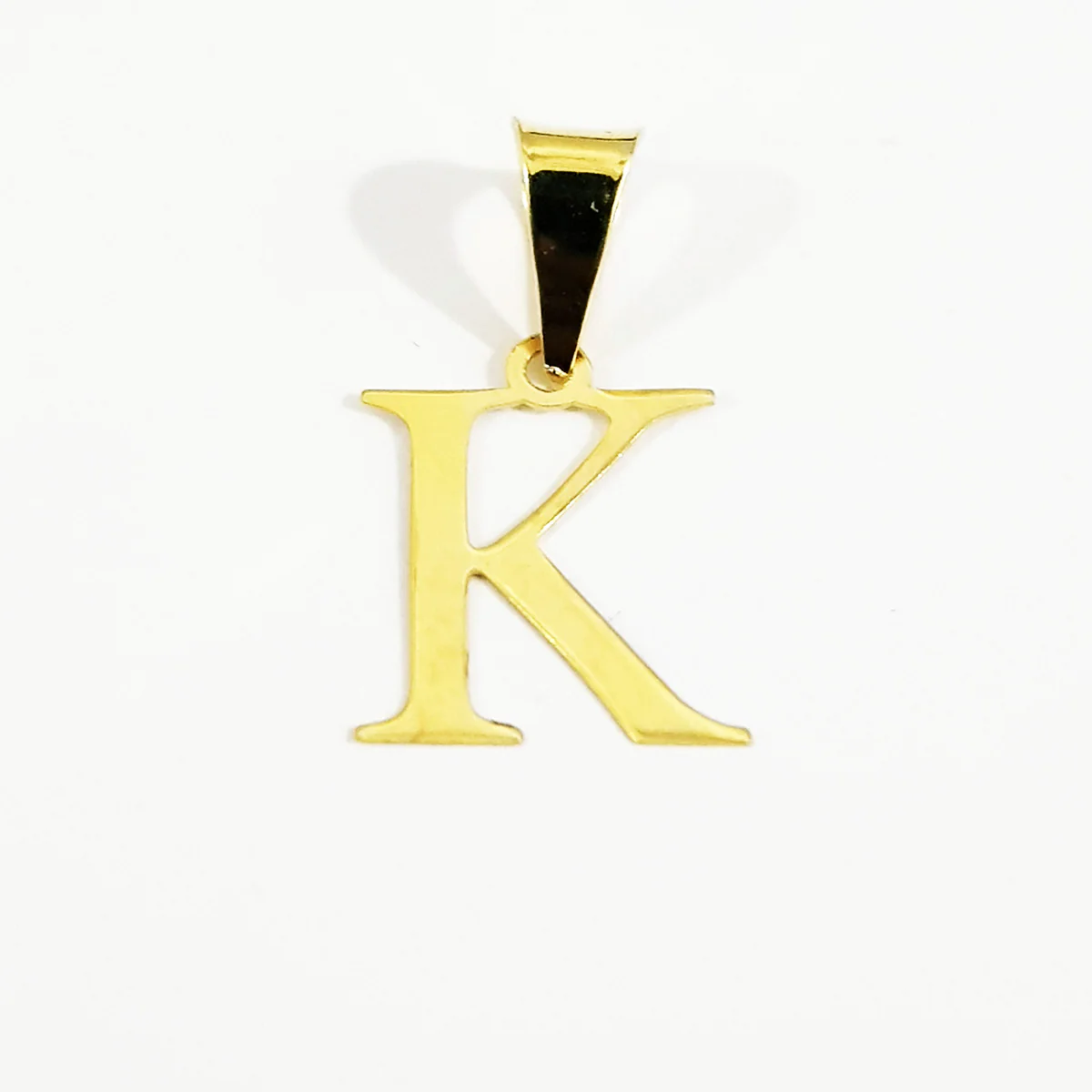 18K Pure Gold Letter K Design Necklace - Image 2