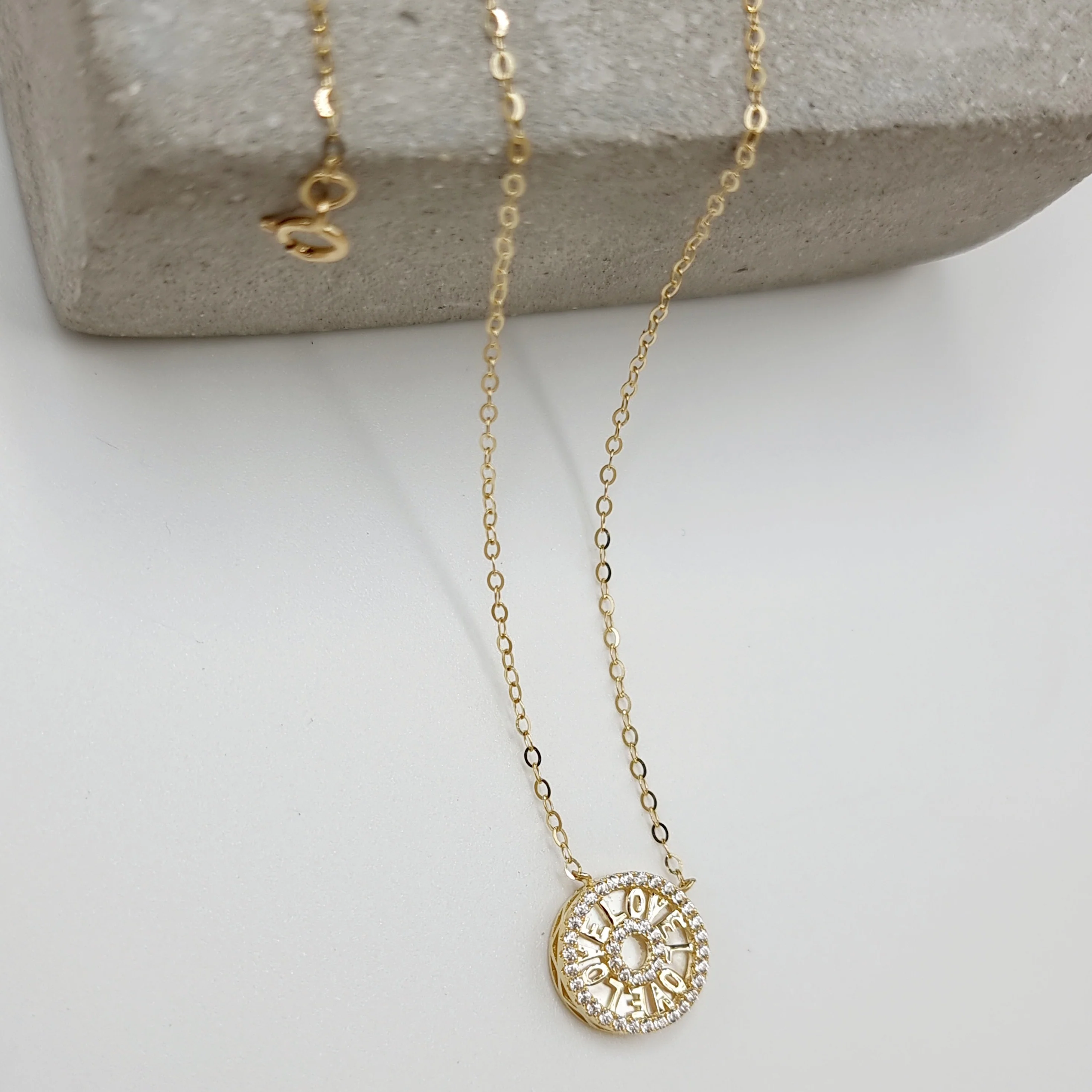 18K Pure Gold Love Necklace - Image 3