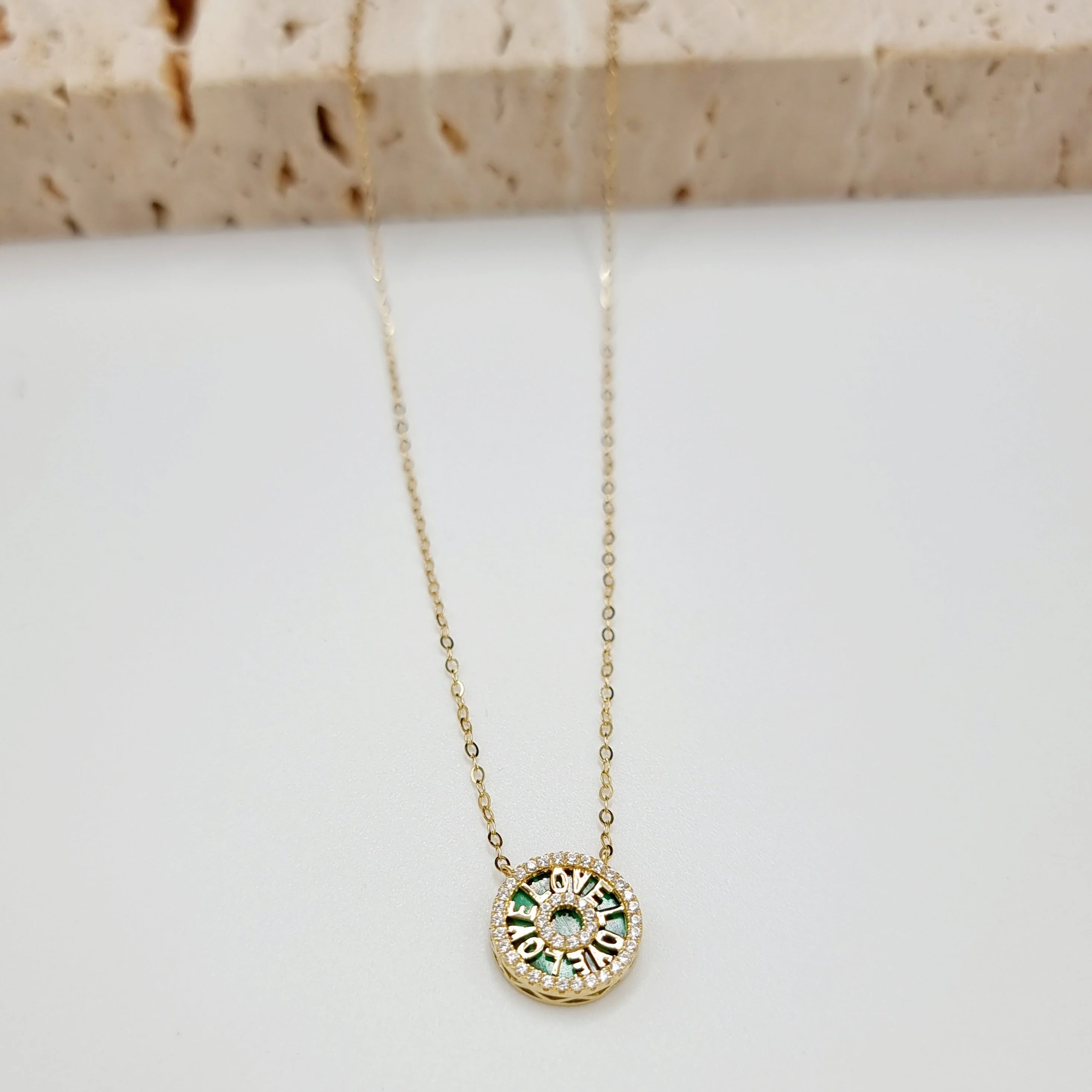 18K Pure Gold Love Necklace - Image 3