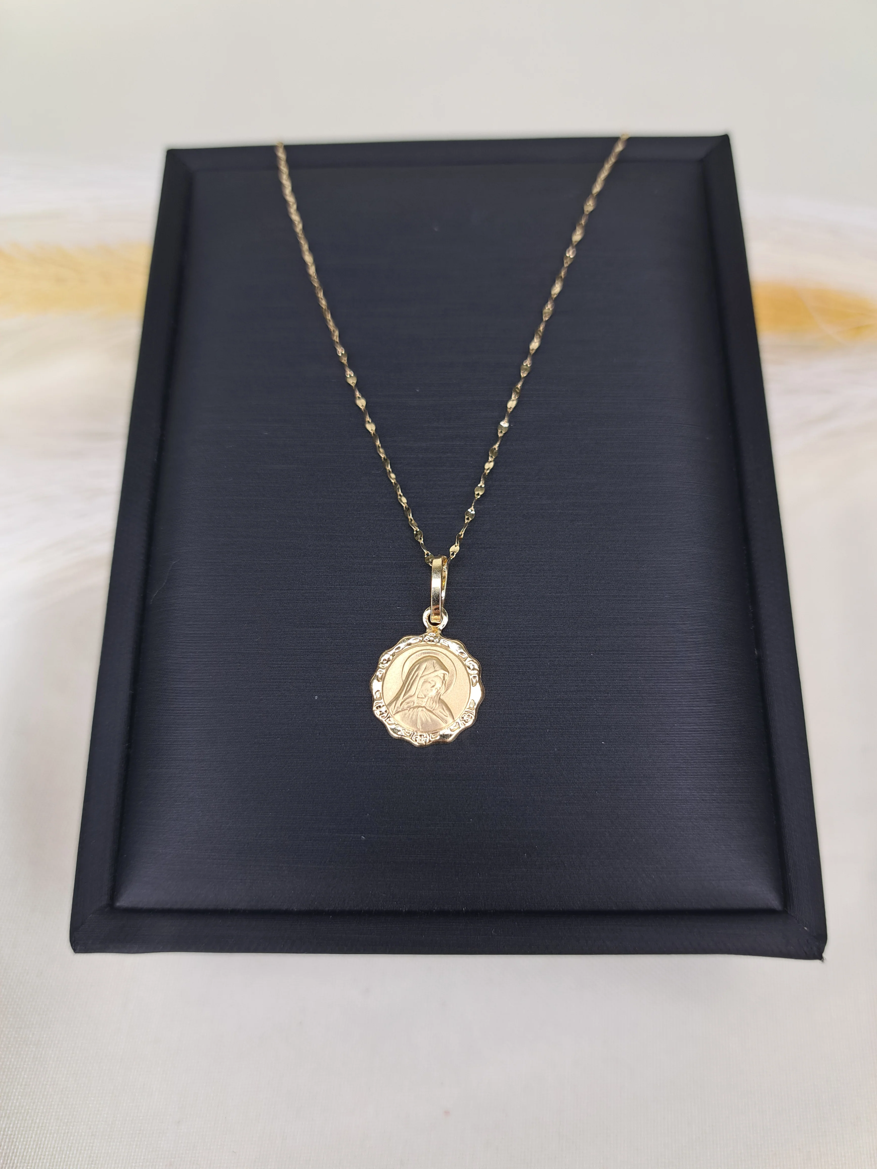 18K Pure Gold Mama Mary Necklace - Image 2