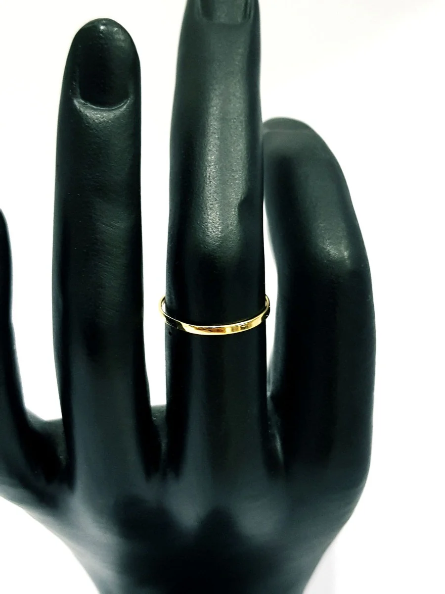 18K Pure Gold Plain Ring - Image 3