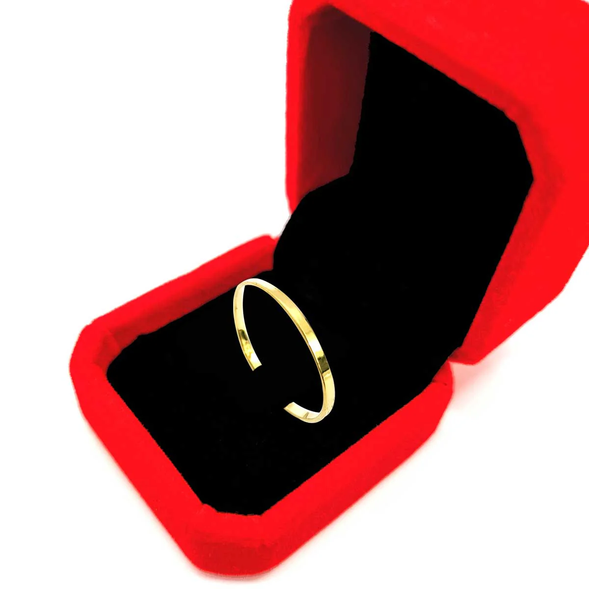 18K Pure Gold Plain Ring - Image 4
