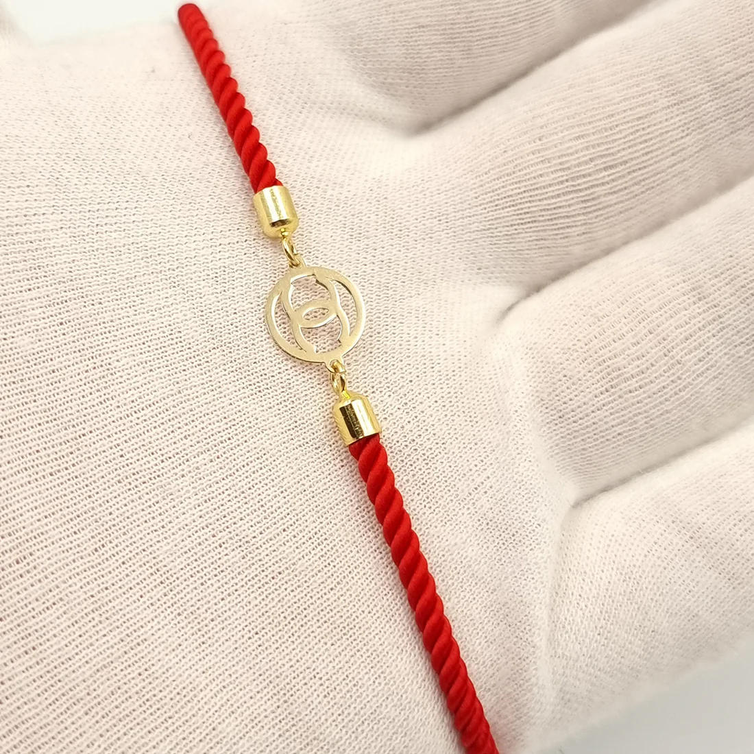 18K Pure Gold Thread Adjustable Bracelet - Image 4