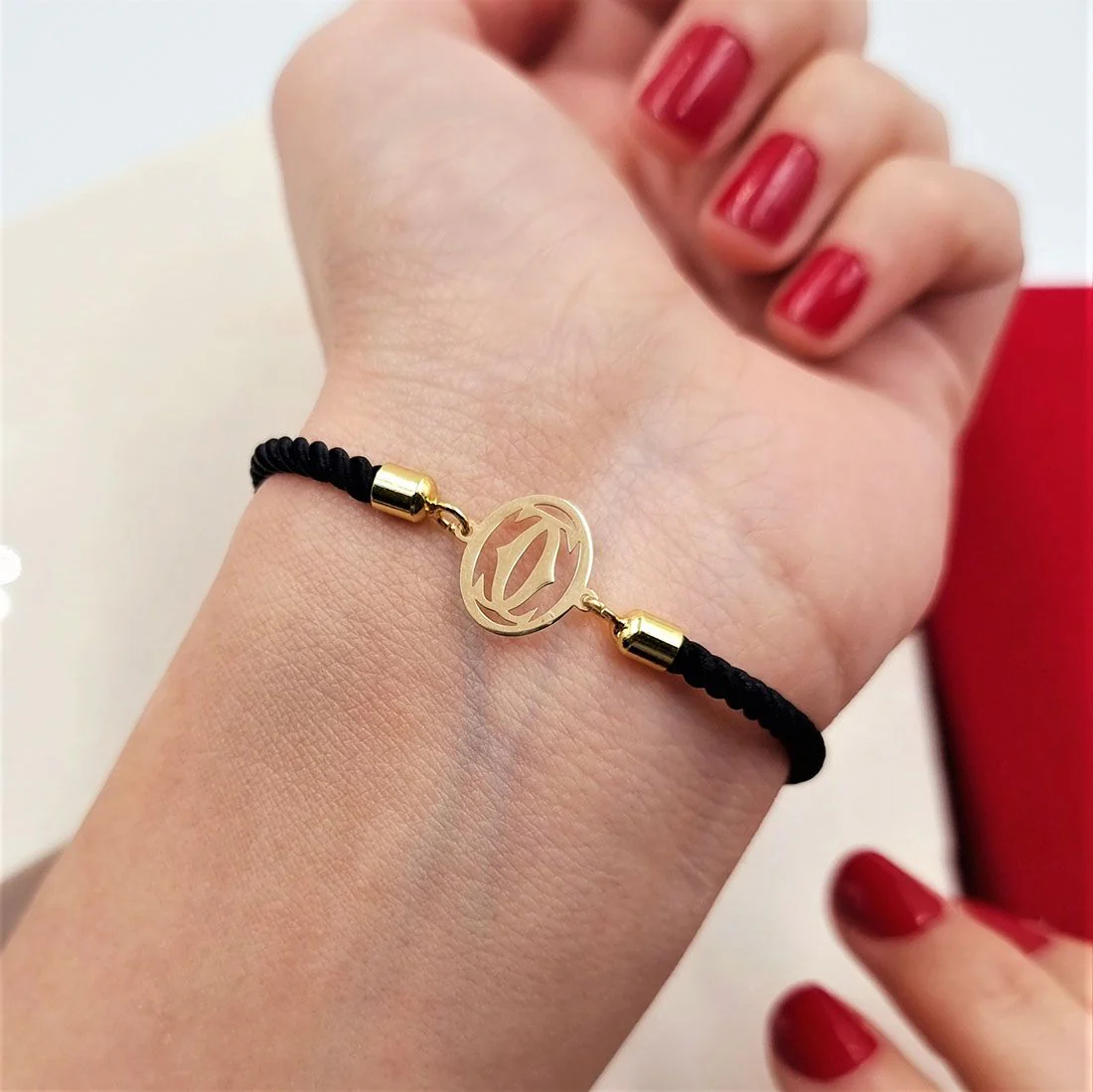 18K Pure Gold Thread Adjustable Bracelet - Image 6