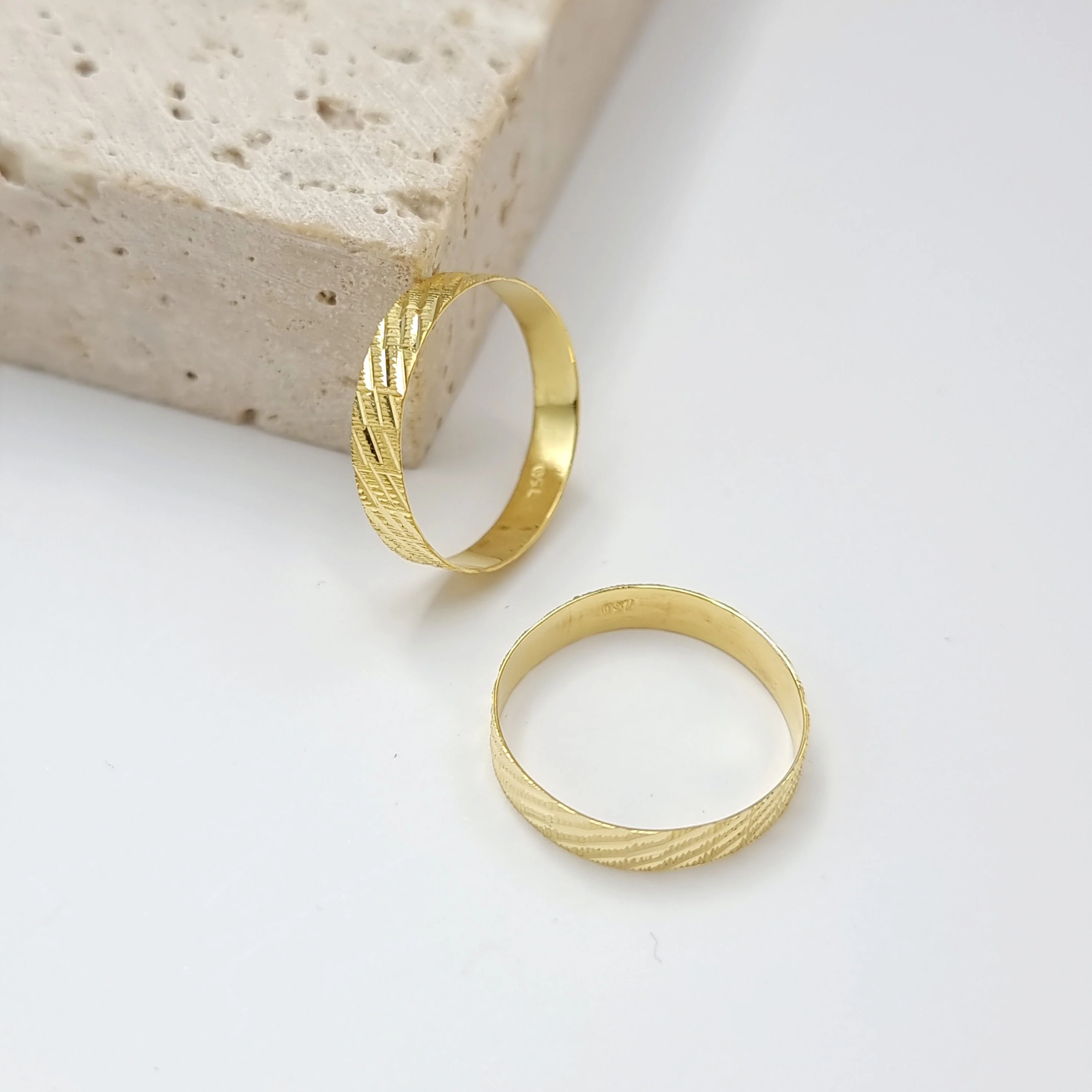 18K Pure Gold Couple Ring - Image 11