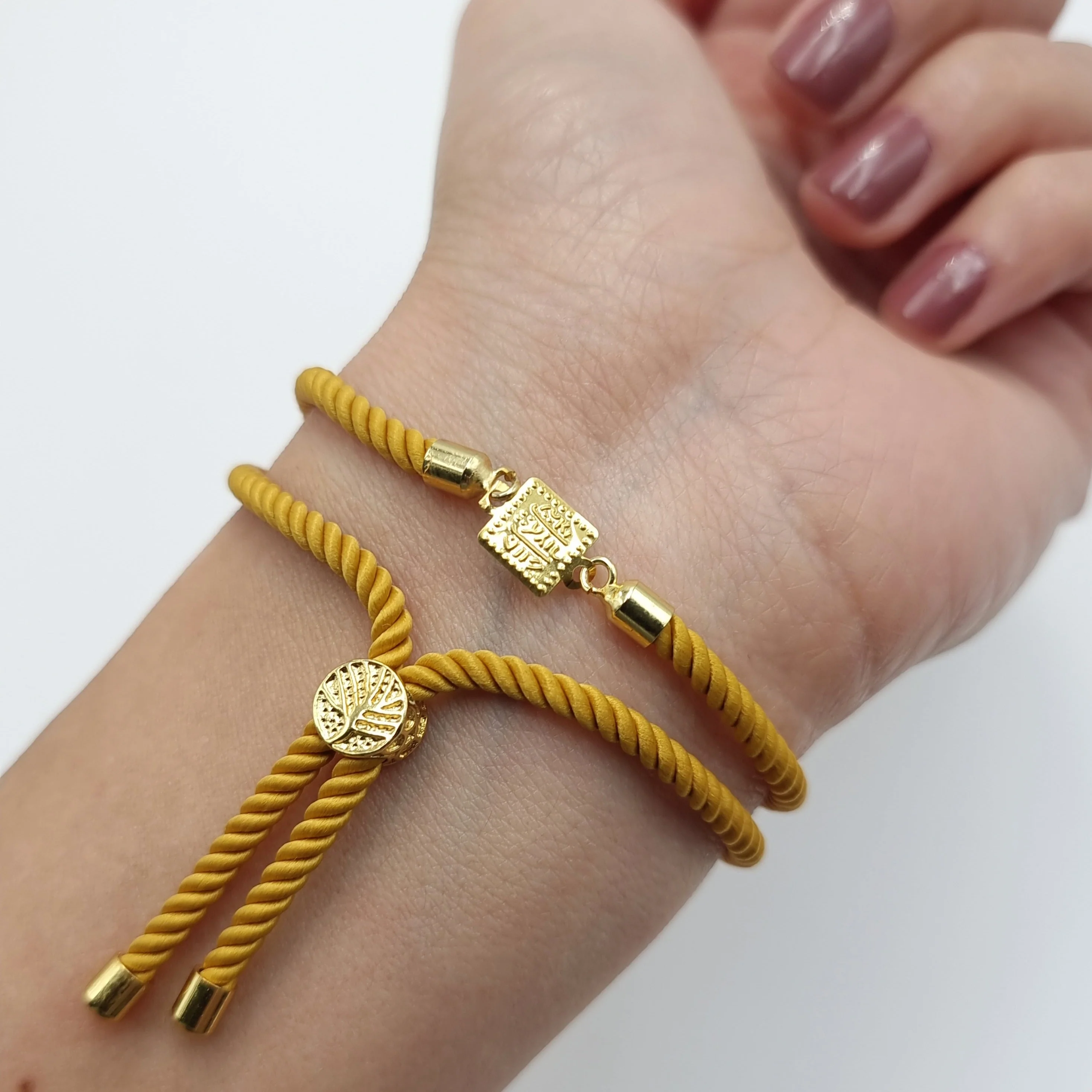 21K Pure Gold Adjustable Bracelet - Image 4