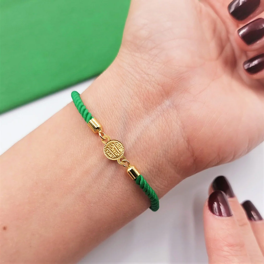 21K Pure Gold Adjustable Coin Bracelet - Image 13