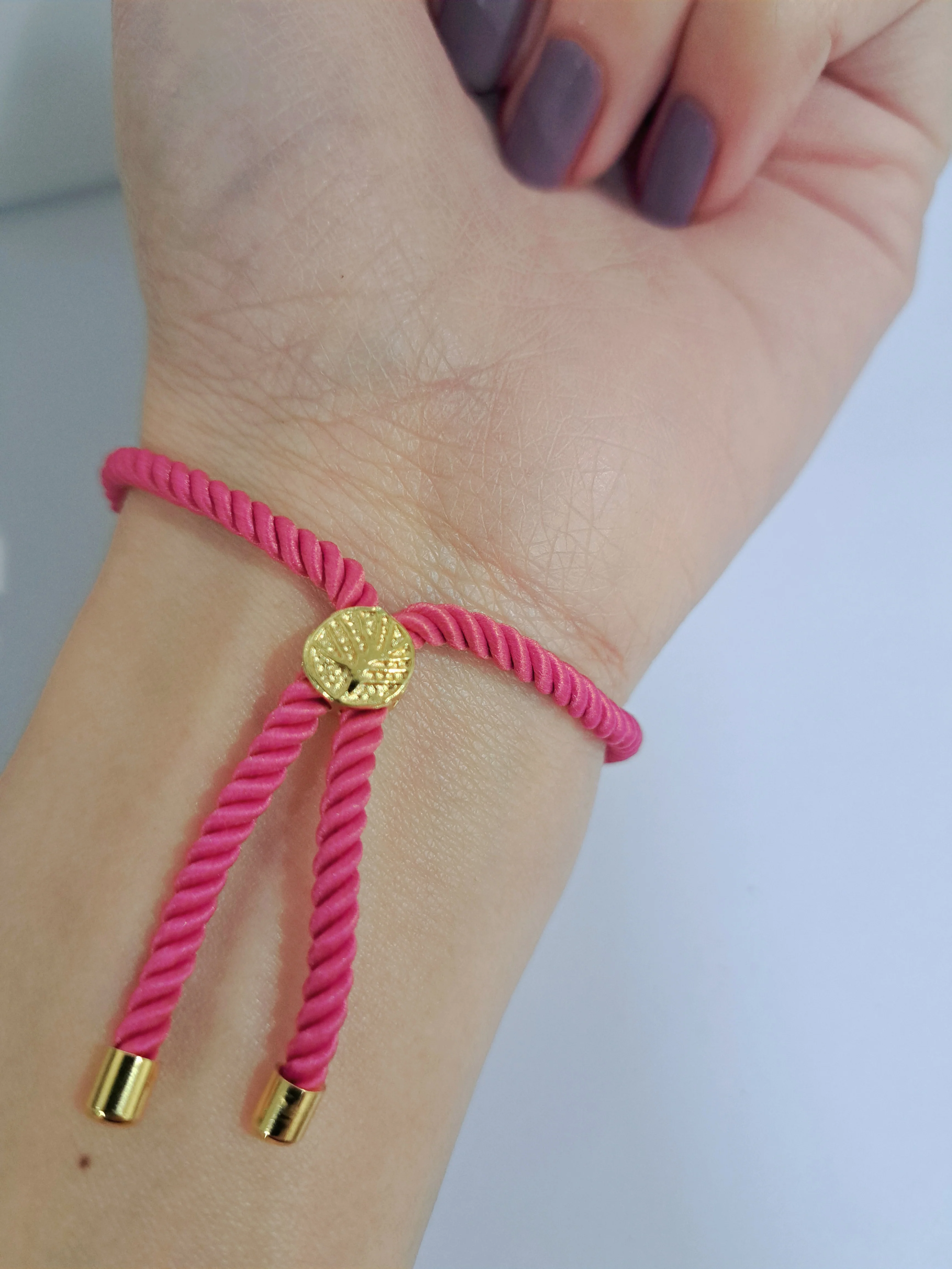 21K Pure Gold Thread Adjustable Flower Design Bracelet - Image 34