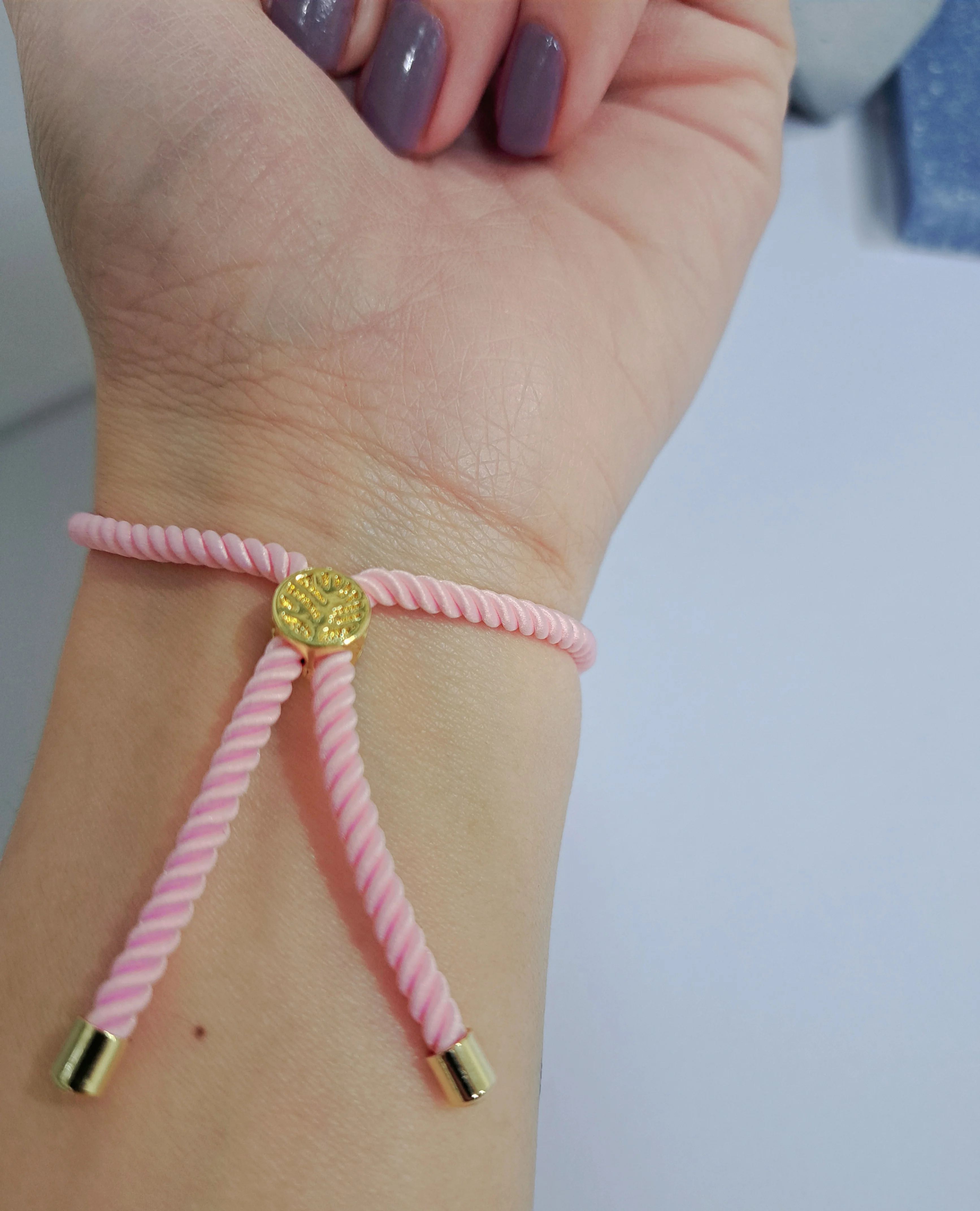 21K Pure Gold Thread Adjustable Flower Design Bracelet - Image 40