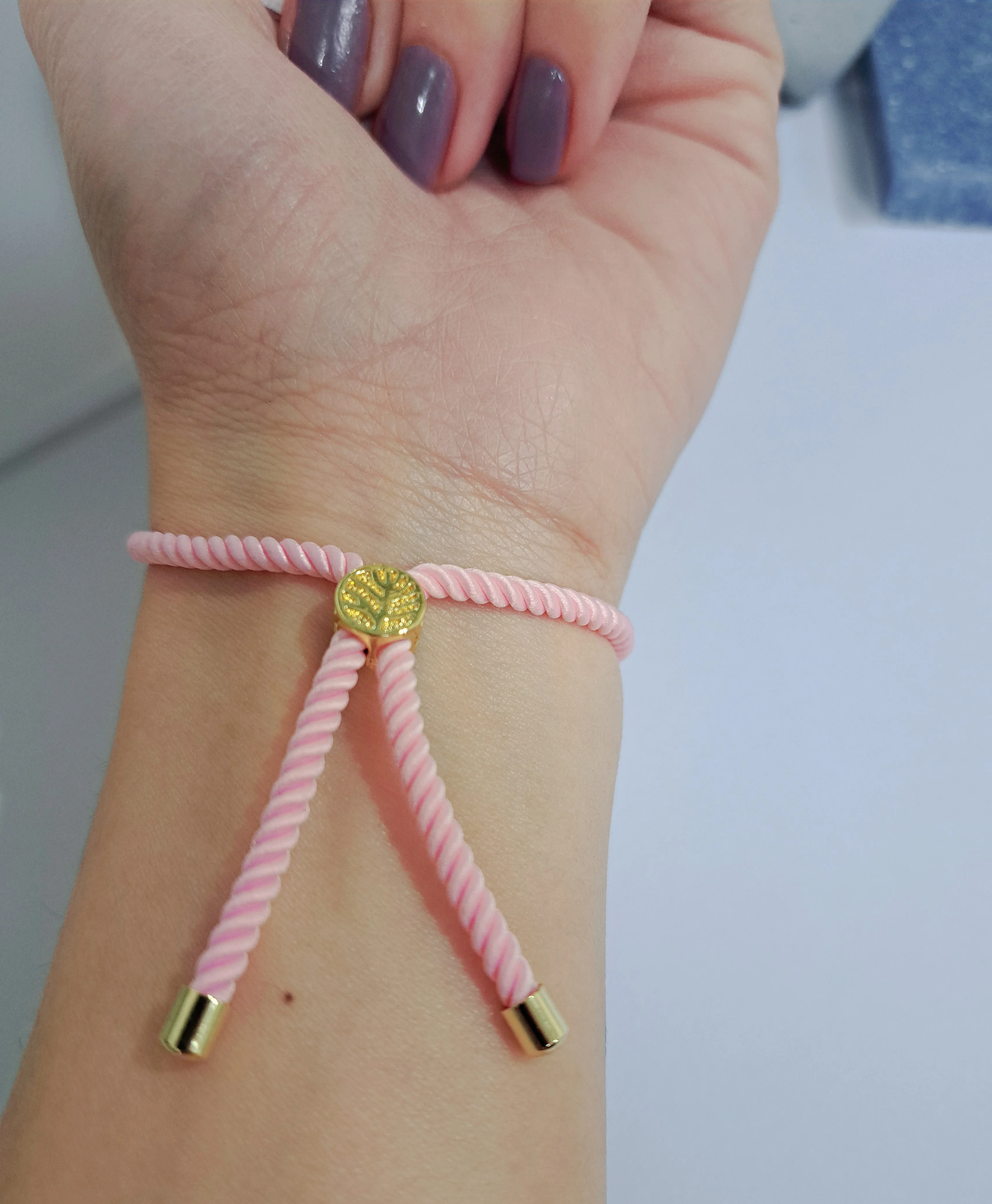 21K Pure Gold Thread Adjustable Flower Design Bracelet - Image 41