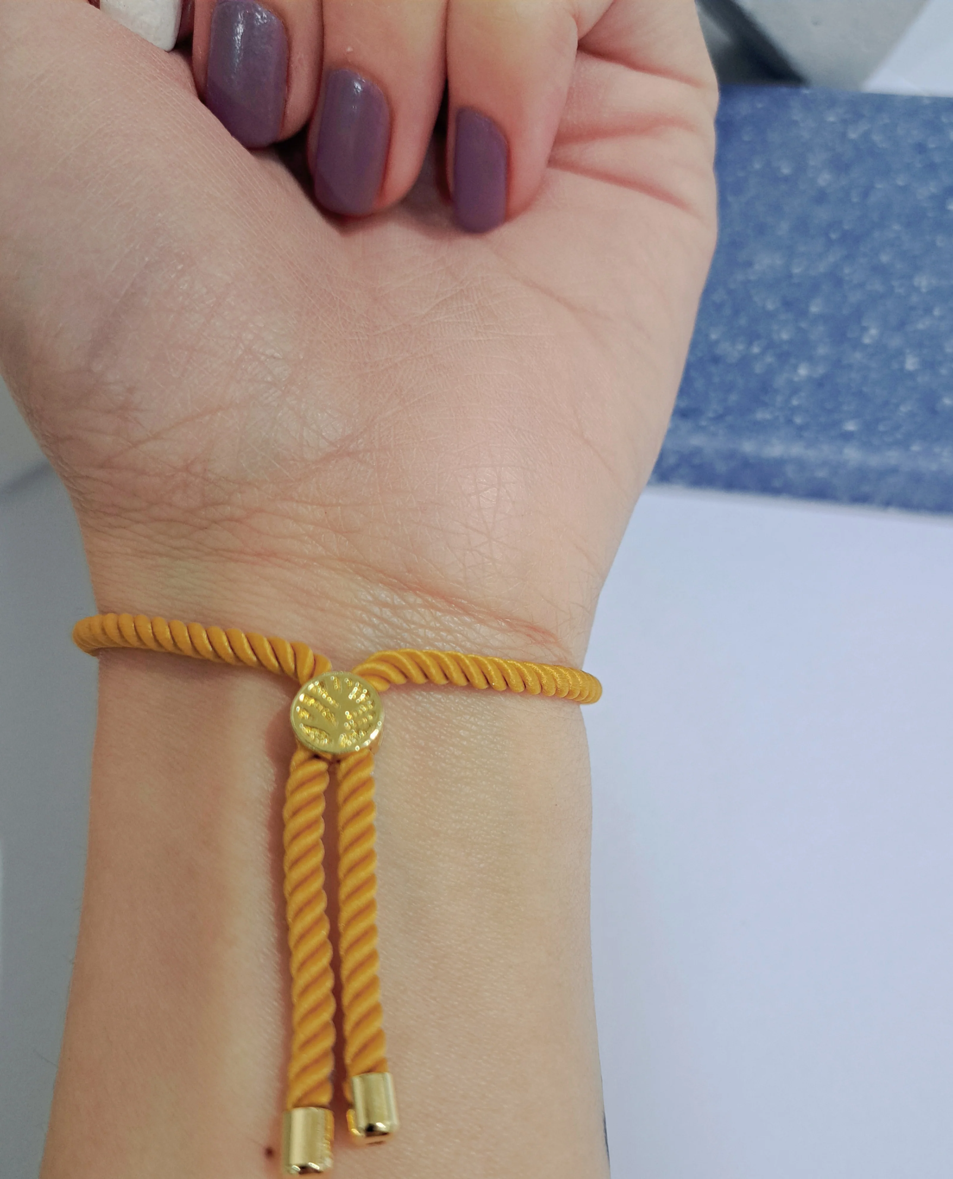 21K Pure Gold Thread Adjustable Flower Design Bracelet - Image 43