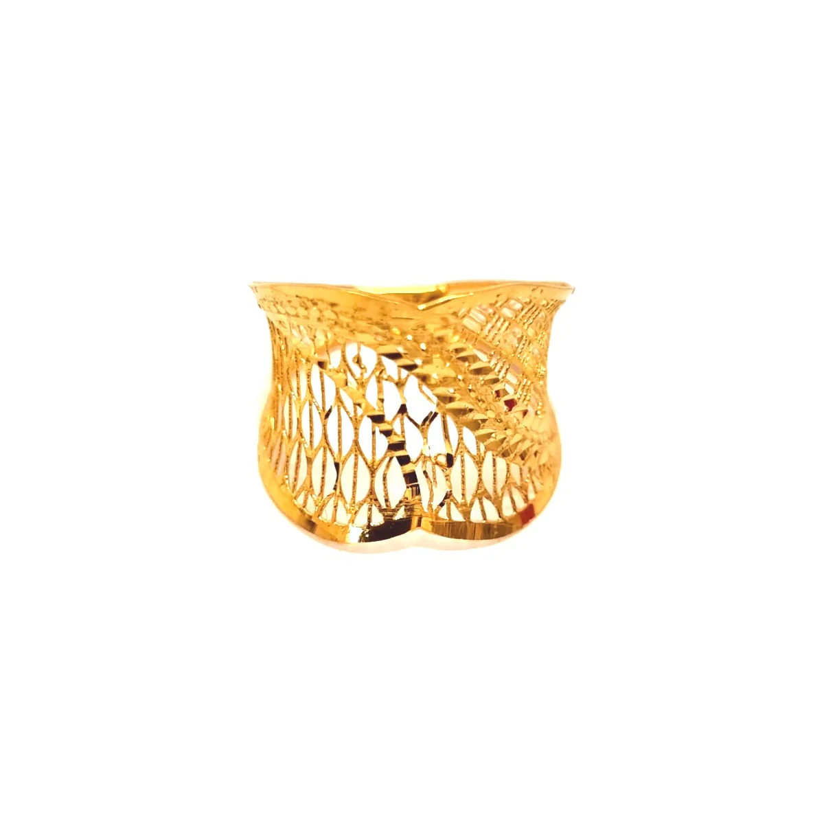 21K Pure Gold Elegant Classy Ring Design - Image 2