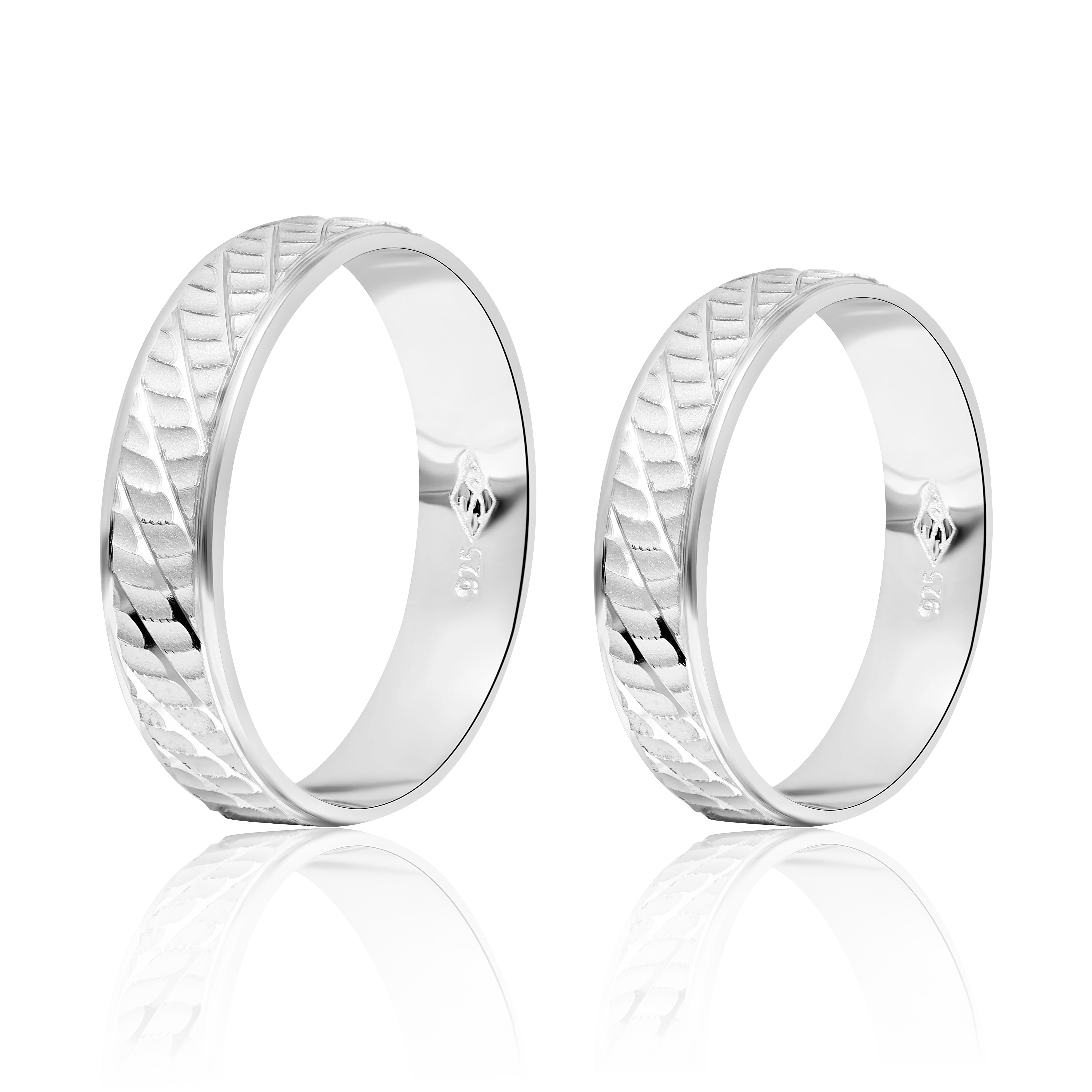 Real 925 Sterling Silver Couple Rings