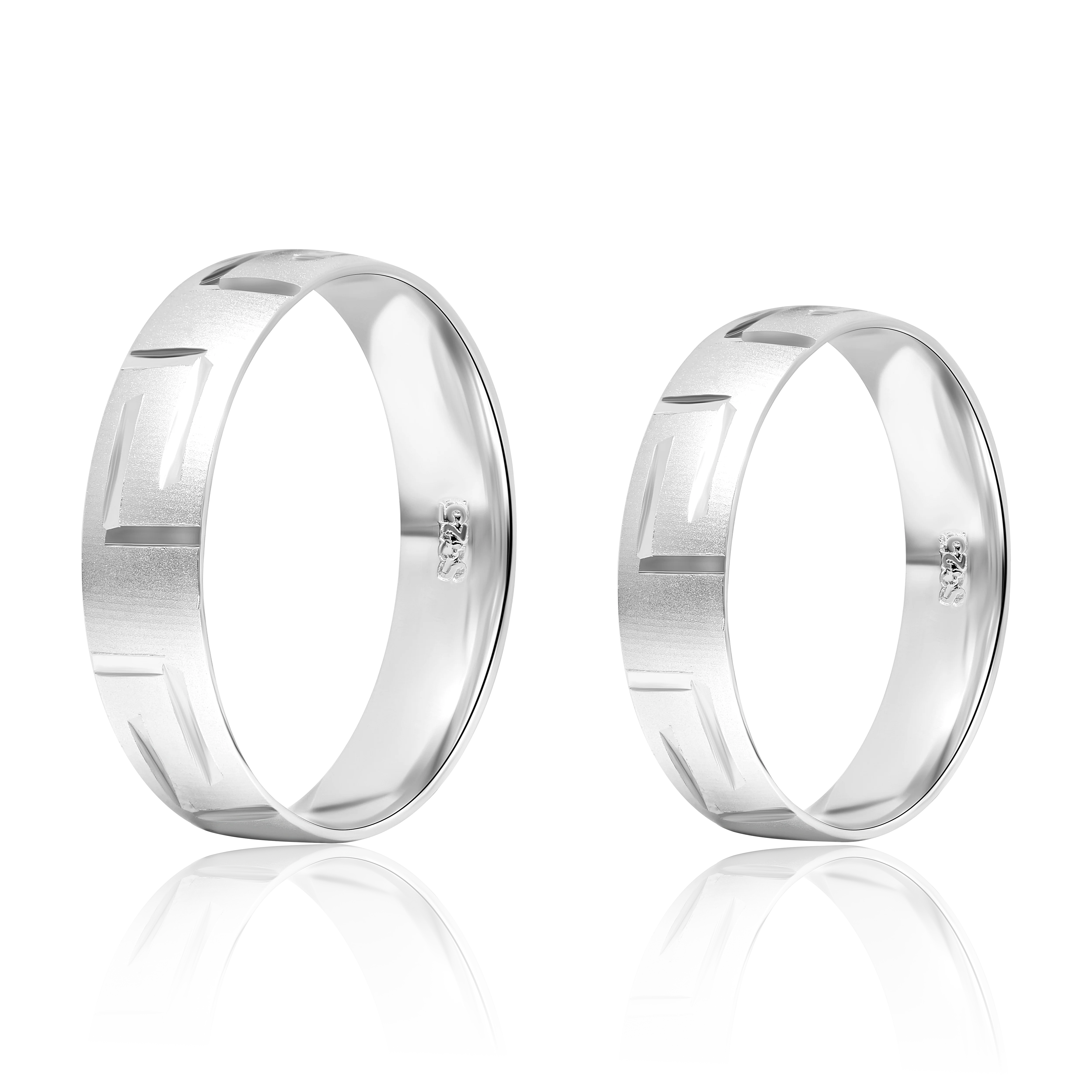 Real 925 Sterling Silver Couple Rings