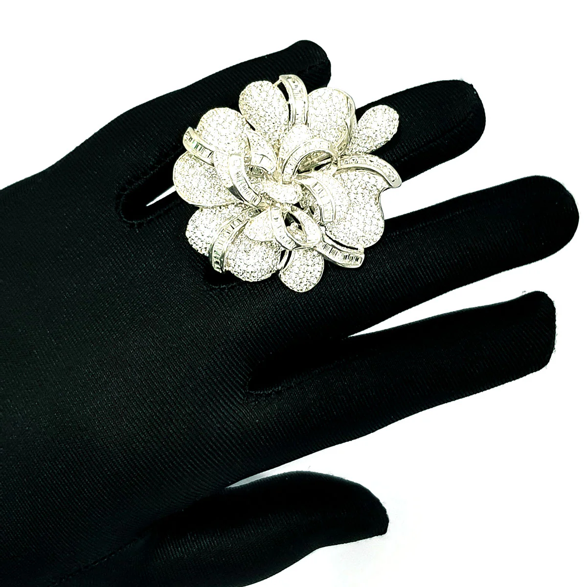 Real 925 Sterling Silver Crystal Ring - Image 5